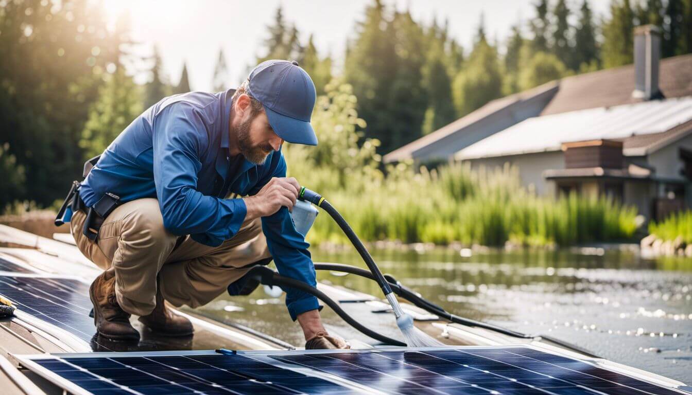 can you clean solar panel with tap water