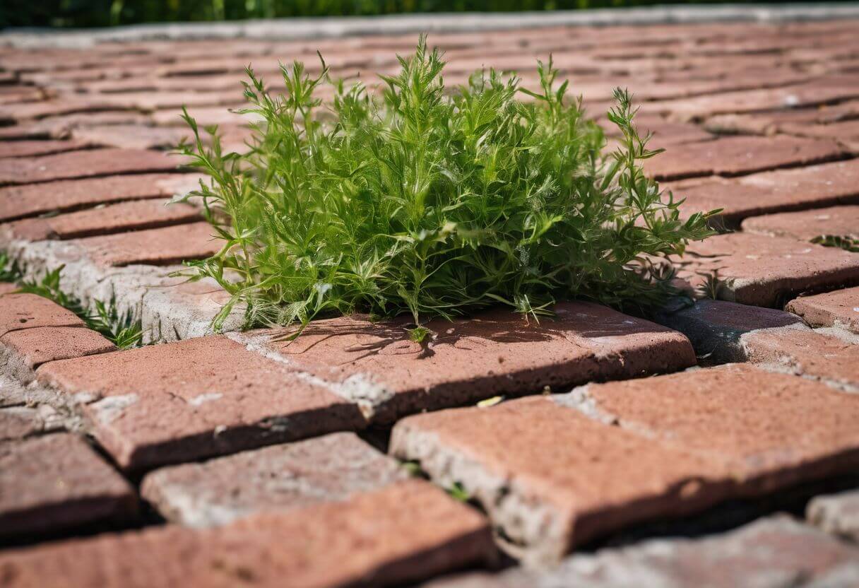 how to kill weeds between pavers naturally