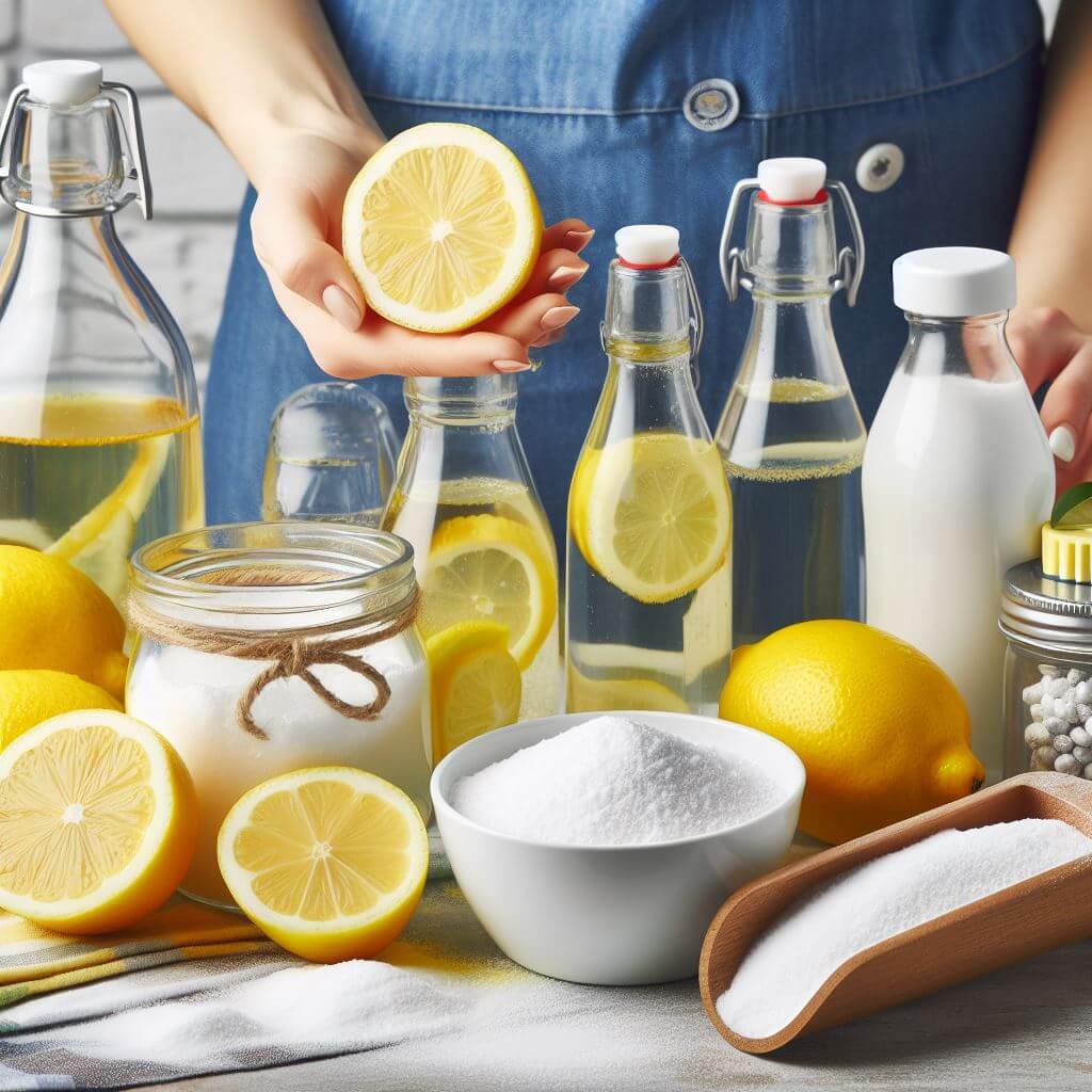 refreshing with lemon and baking soda